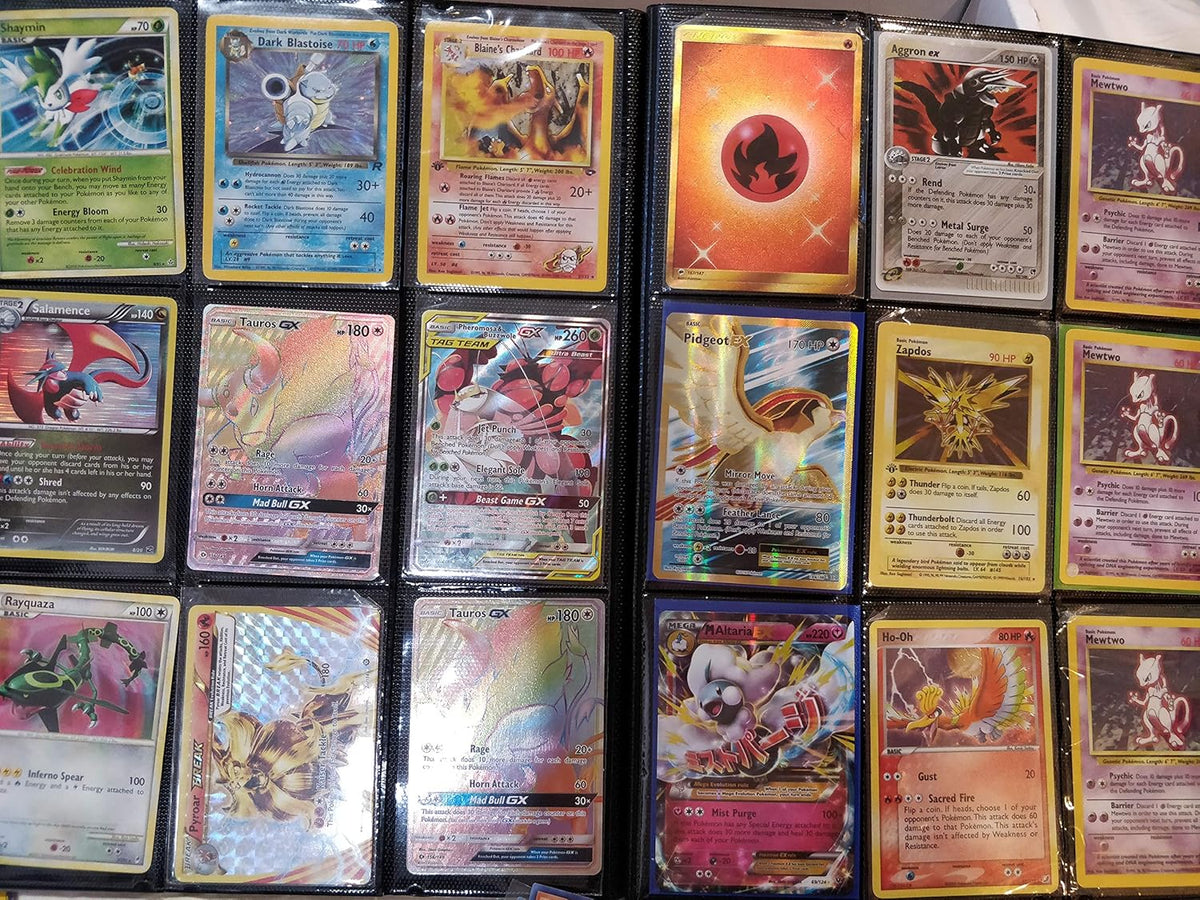 100+ Rainbow Rare Cards Binder Collection with 5 Foils L860