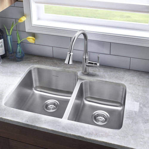 31-in x 20-in Double-Basin Stainless Steel Undermount Kitchen Sink A71248