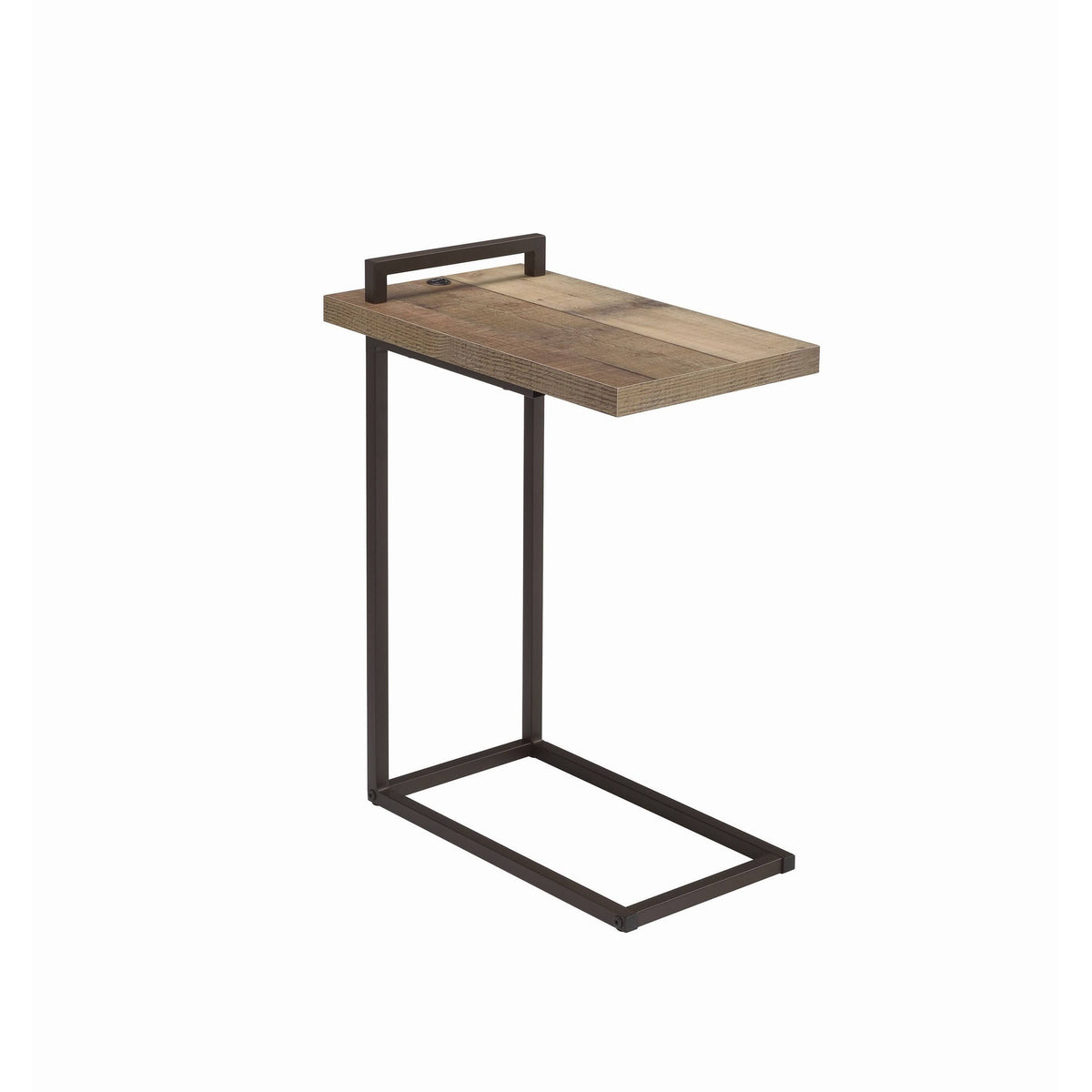 Weathered Pine Rectangular Accent Table with USB Port P70714
