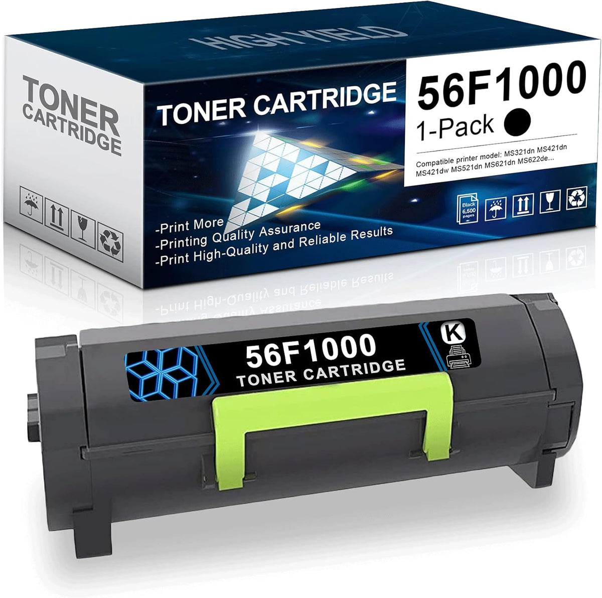 1 Pack Black Compatible Toner Cartridge J1396