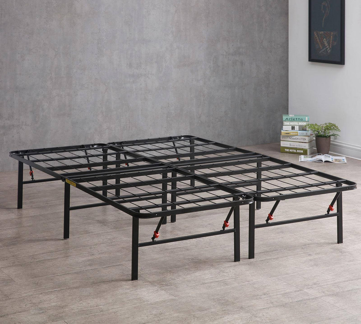 California King Raised Metal Platform Frame Y727