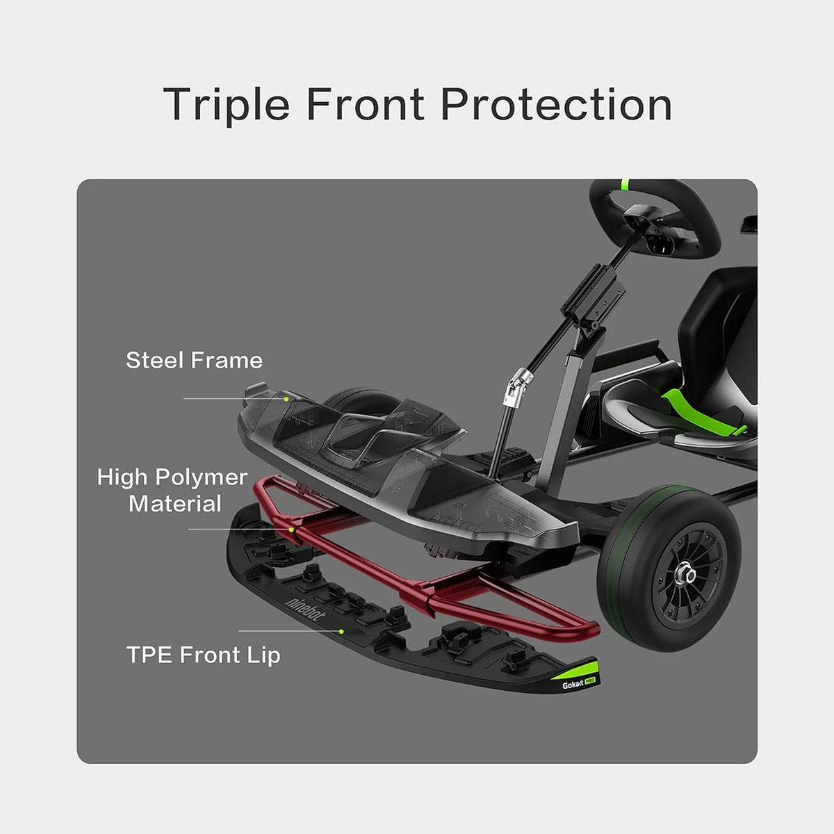 Electric GoKart, 23 Miles Range, 15.5MPH, 220lbs, Black X622572