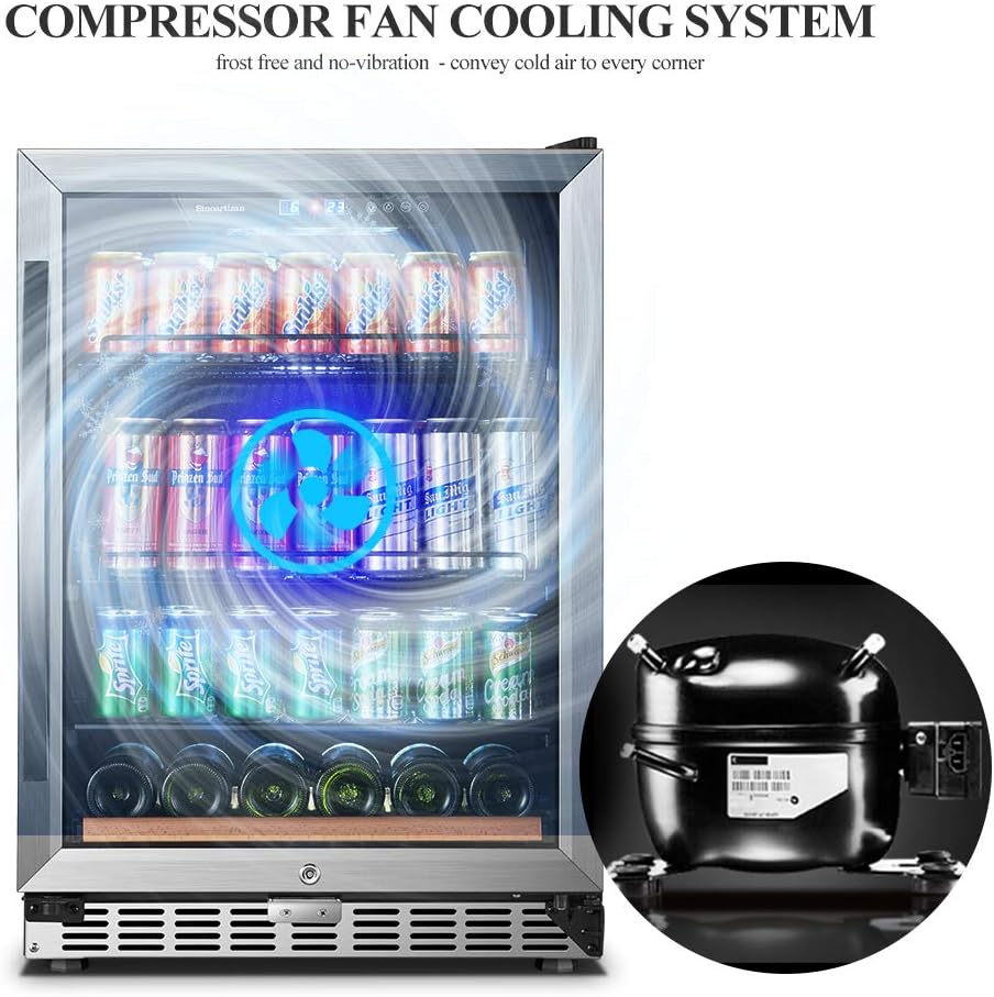 24 Inch 110 Cans Built-in Beverage Cooler Refrigerator K2066