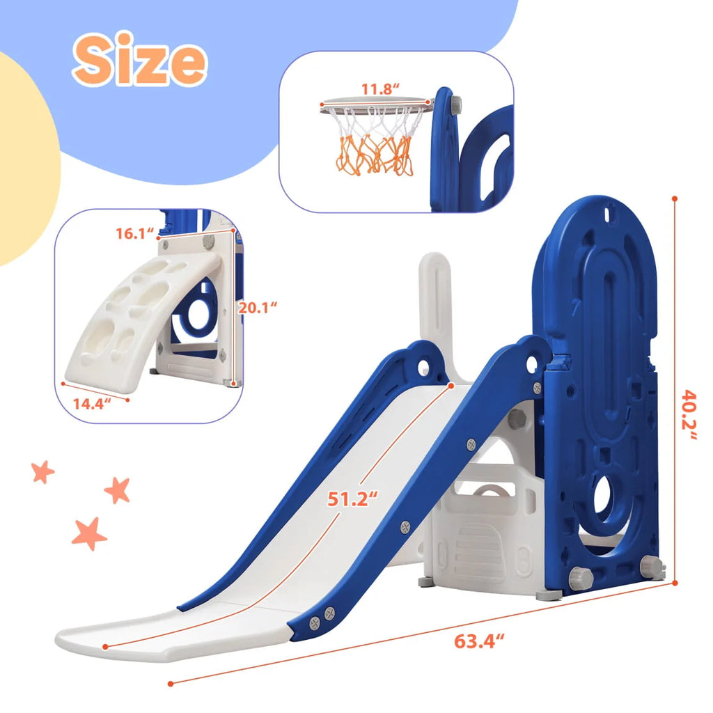 Toddler Climber and Slide Set 4 in 1 Blue C501594