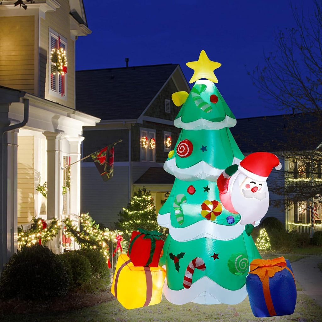 7 FT Inflatable Christmas Tree with LED Lights E2897