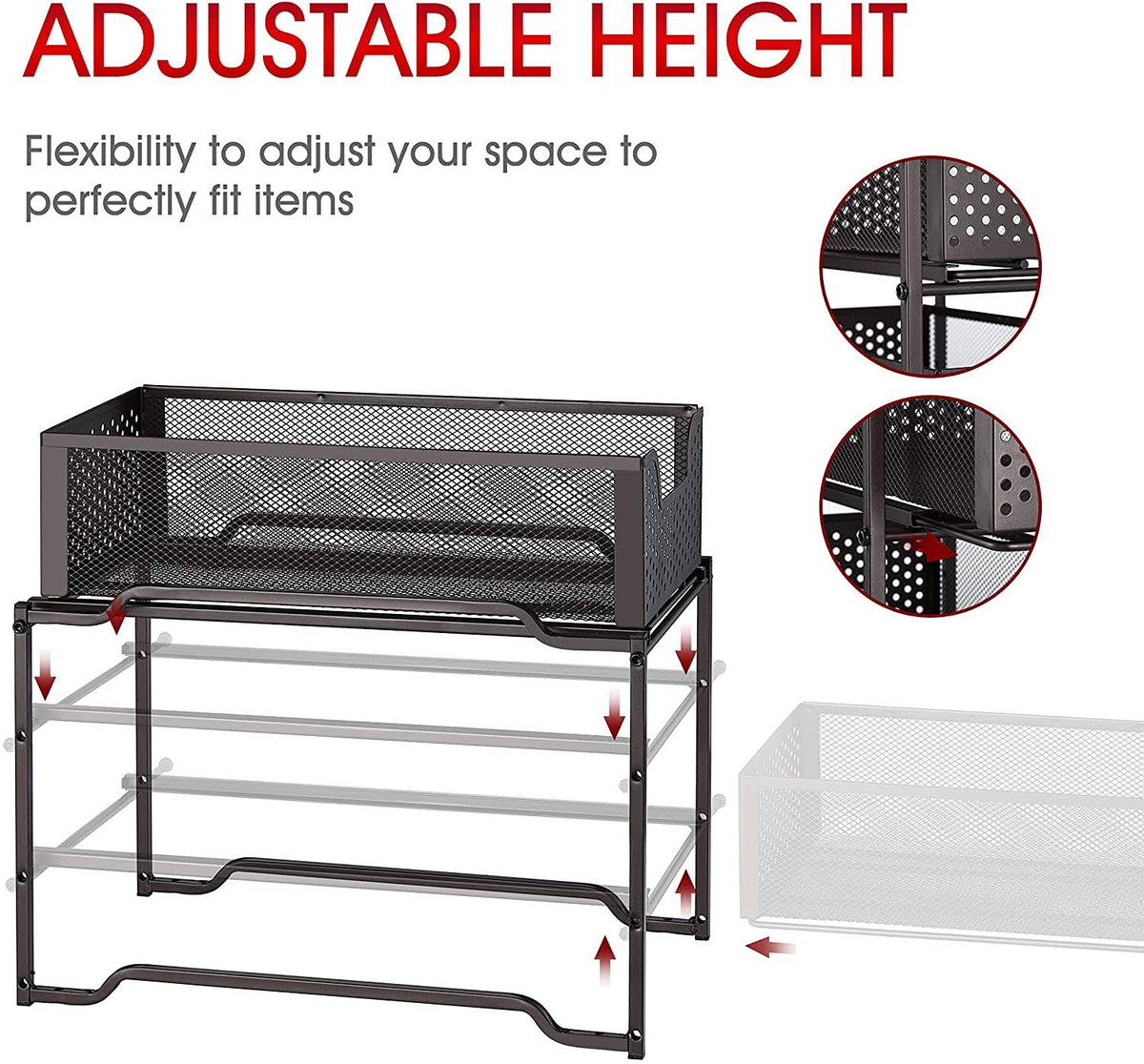 2 Tier Under Sink Cabinet Organizer A286