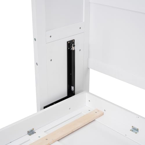 Full Size White Murphy Bed Cabinet R134