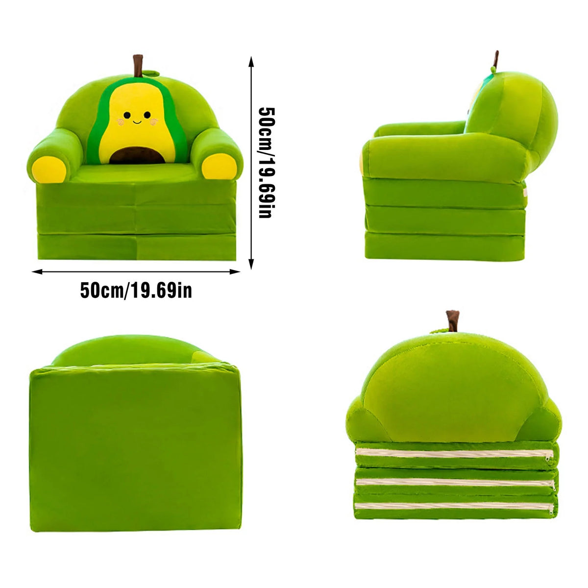 Plush Foldable Kids Sofa Armchair 2 In 1 Sofa Bed L25357