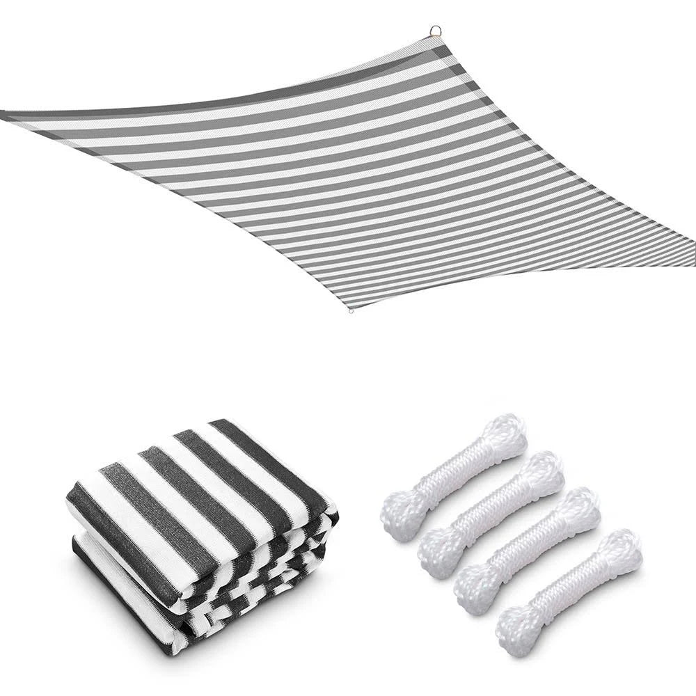 Gray White 20ft Sun Shade Canopy Q41411