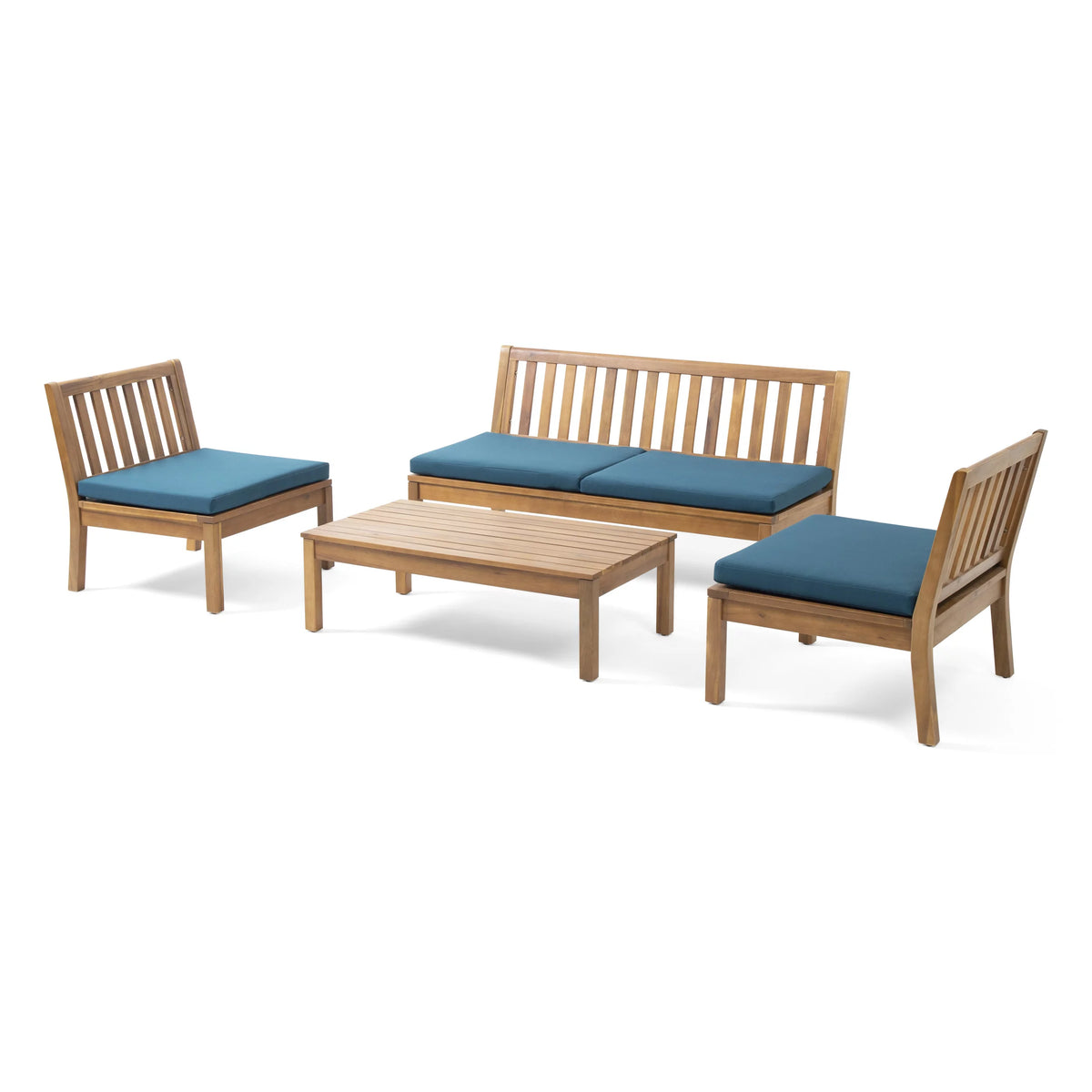 Acacia Wood Chat Set with Coffee Table A928109