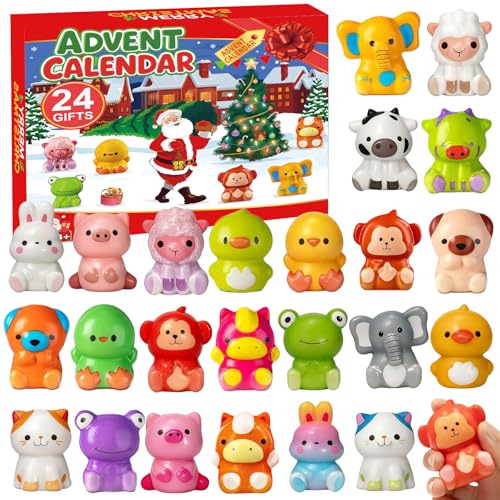 2025 Christmas Advent Calendar with 24 Slow Rising Toys R7696