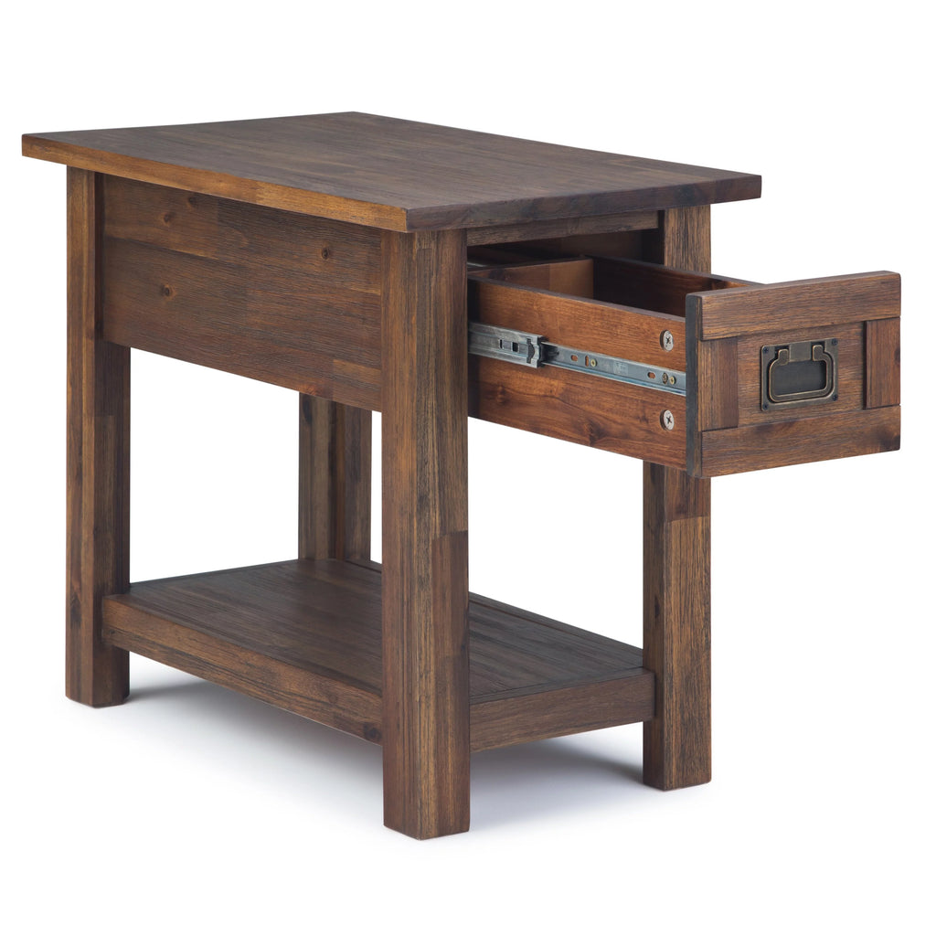 14 inch Wide Rustic Narrow Side Table E45462