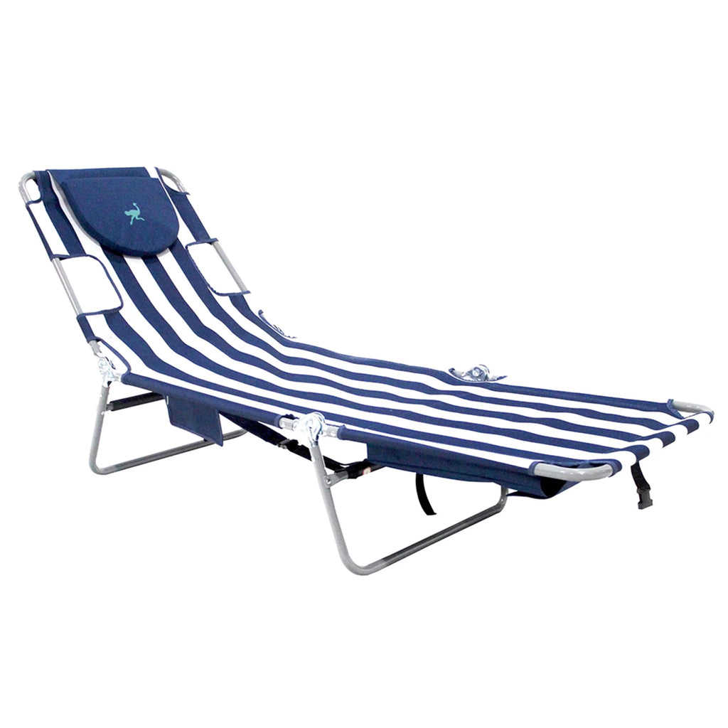 Striped Blue Backpack Beach Chair H87393