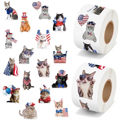 1000PCS Christmas Cat Stickers T712