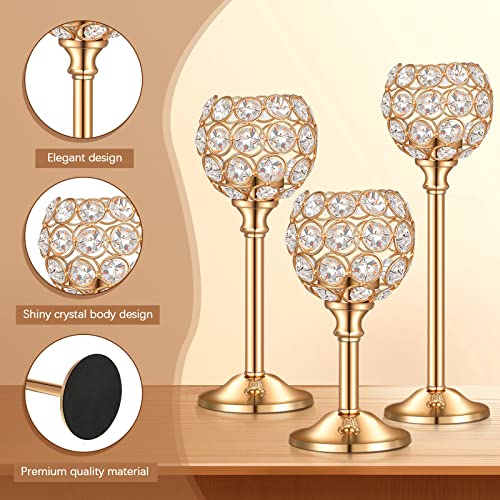 18 Pieces Crystal Candle Holders B314702