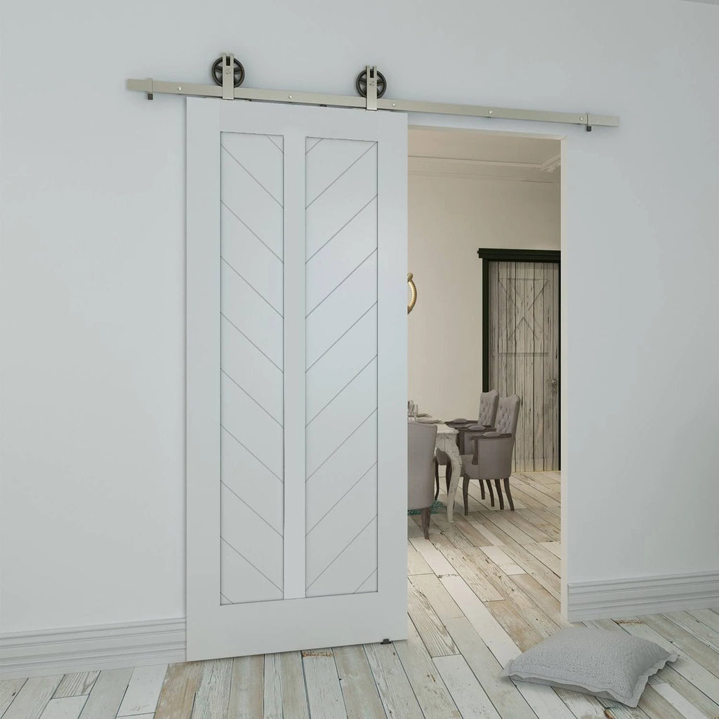 MDF Primed White Interior Barn Door Slab Z4752