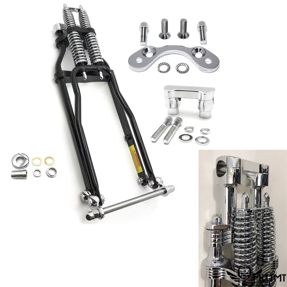 BLACK 24" Springer Front End Handlebar Adapter 2" Bar Riser O5663