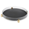 Rotating Round Storage Tray Organizer Gray R183