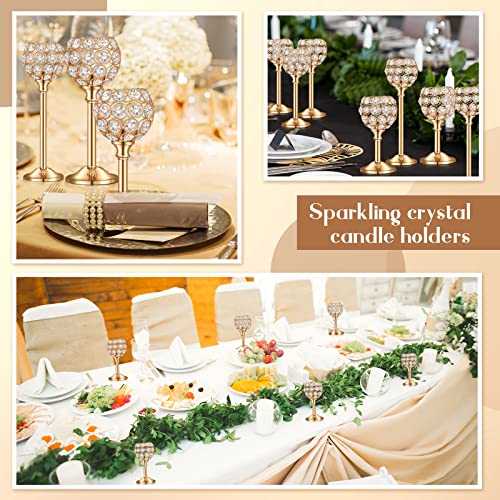 18 Pieces Crystal Candle Holders B314702