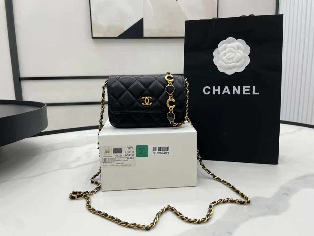 Black Mini Flap Bag J126078