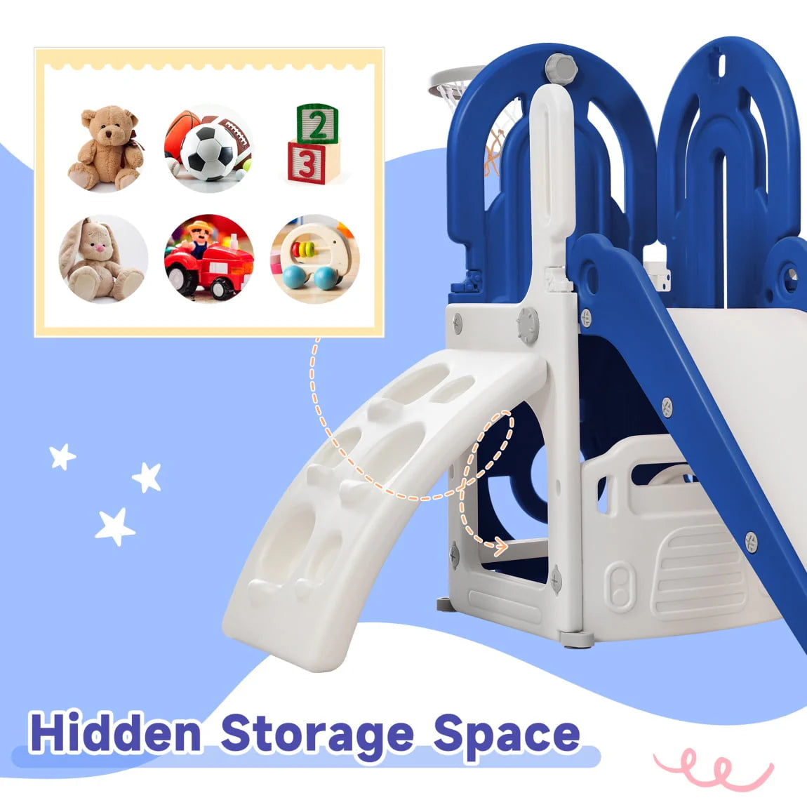 Toddler Climber and Slide Set 4 in 1 Blue C501594