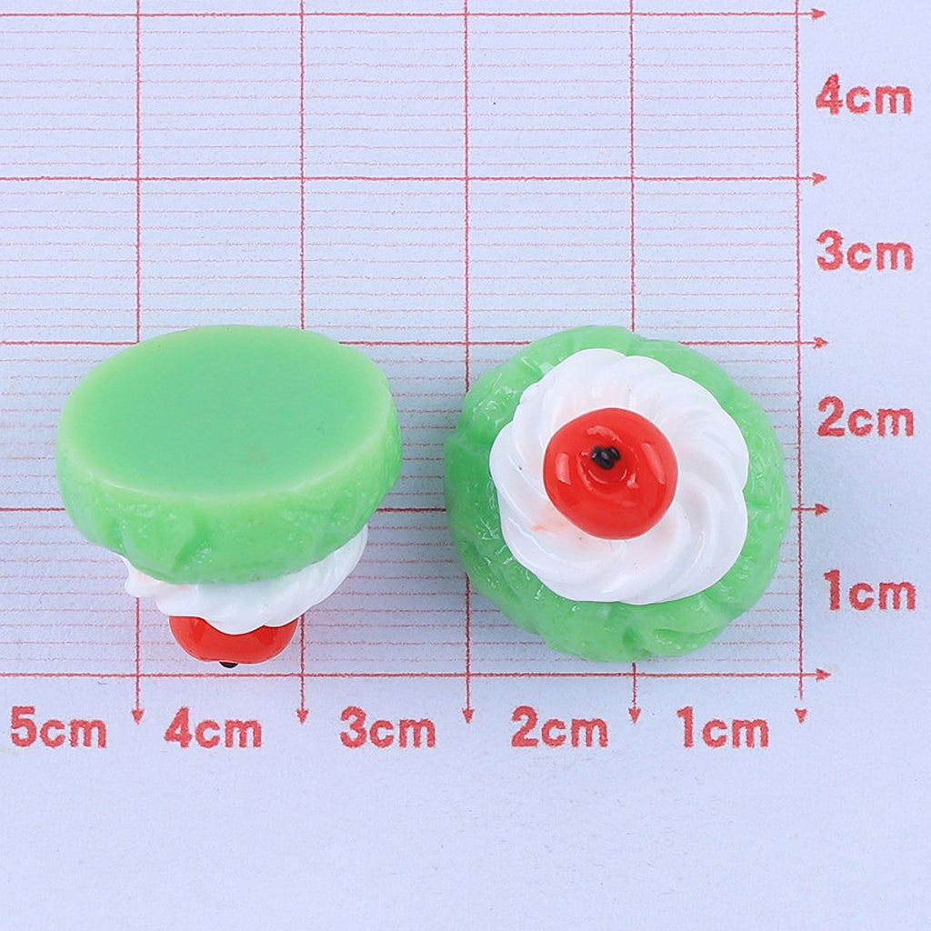 10 Pcs Mini Simulation Cake Cookies Chocolate Toast Fruit Pudding Dollhouse Decorations Q339853