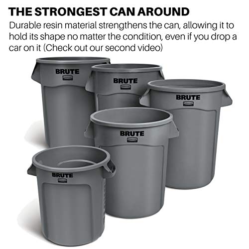 32-Gallon Black Heavy-Duty Round Trash Can A597