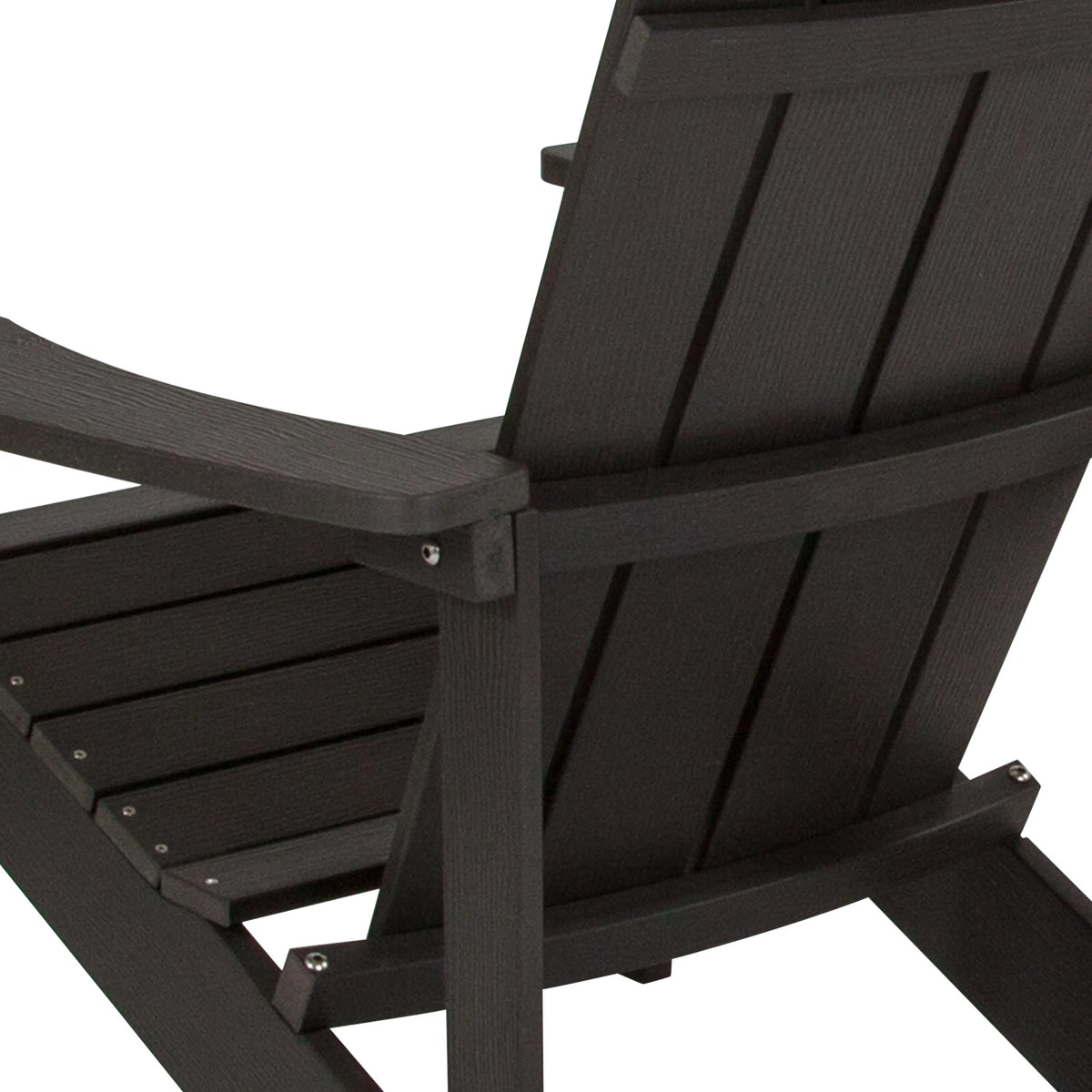 All-weather Poly Resin Wood Outdoor Adirondack Chair Set of 4 Slate Gray L825925