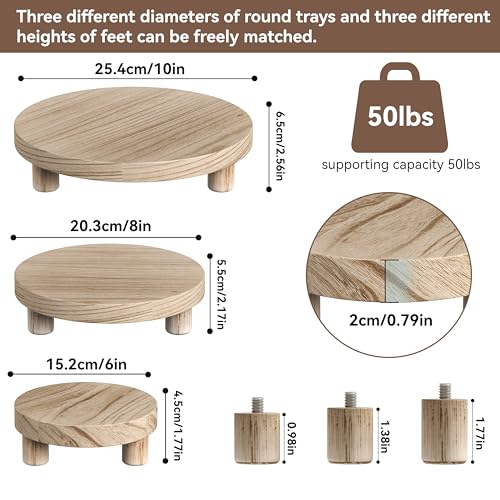 3 Pcs Wood Plant Stand Indoor Outdoor R22260