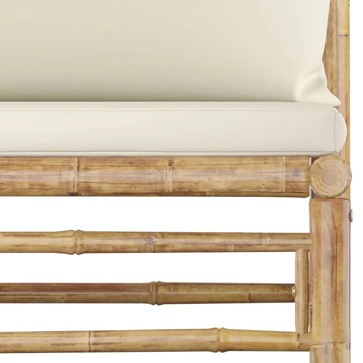 9 Piece Outdoor Sectional Sofa Set with Table Stool Bamboo F60351