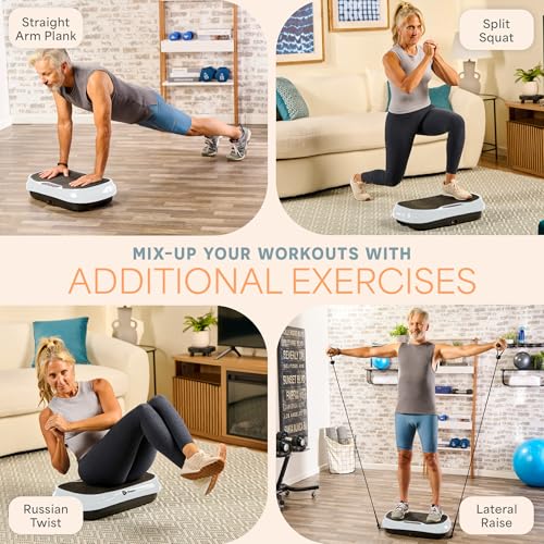 Mini Vibration Plate Exercise Machine with 2 Loop Bands & 4 Resistance Bands I347