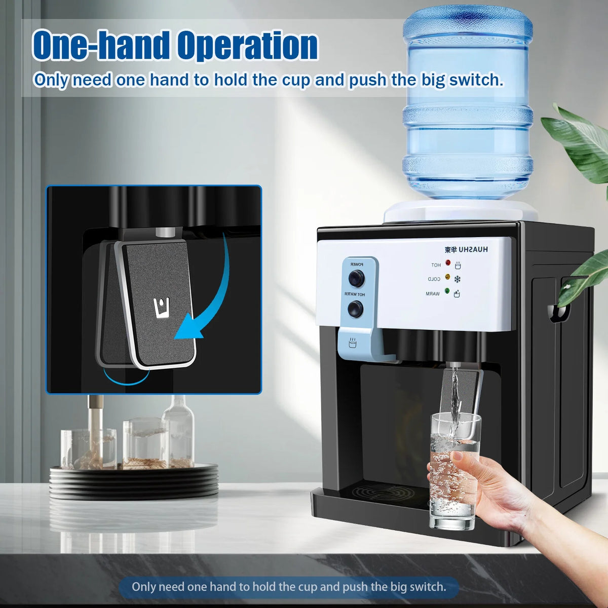 Electric Countertop Hot and Cold Water Dispenser Q157