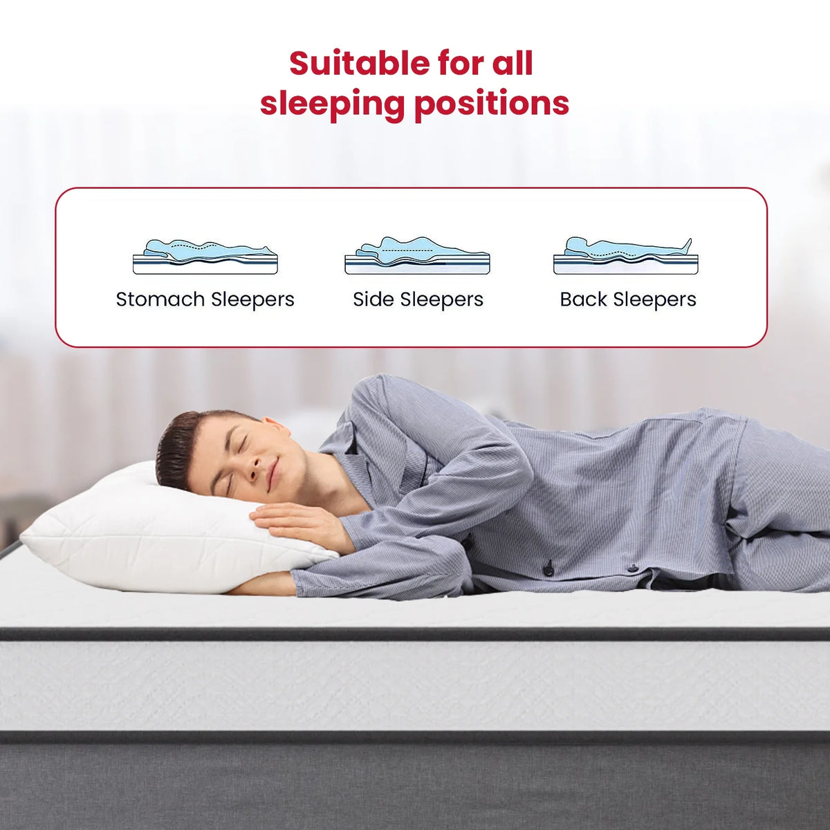 8 Inch Medium Firm Spring Full Size Mattress T70455