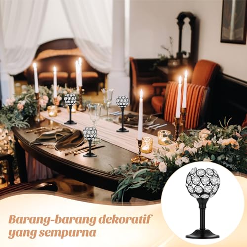 18 Pieces Crystal Candle Holders B314702