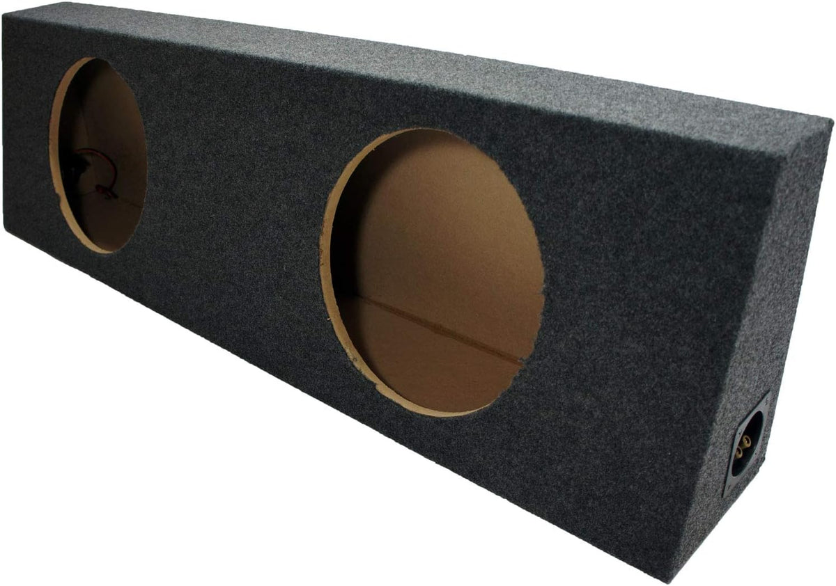 Dual 12 Subwoofer Truck Sub Box Enclosure 5/8 MDF Gray G345