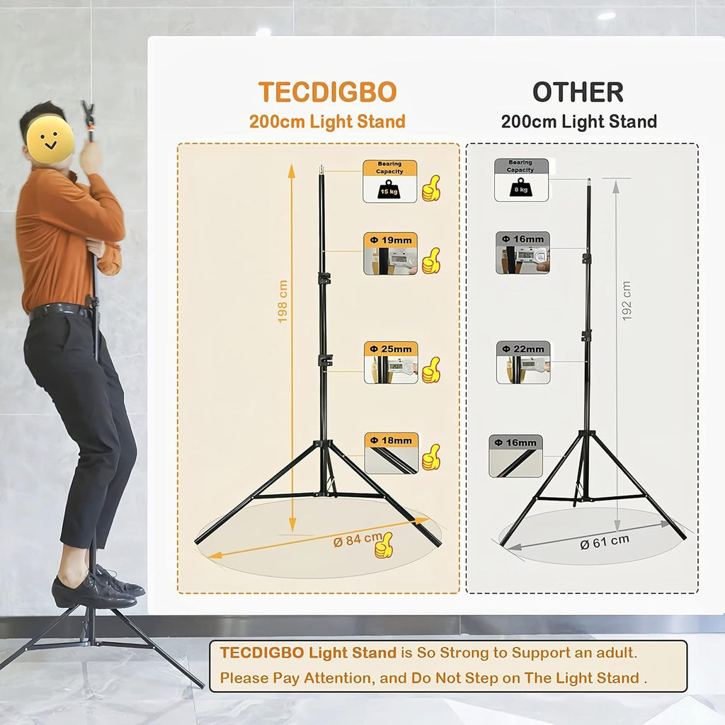 Backdrop Stand 6.5x10ft/2x3m Heavy Duty Background Stand Support System with Carrying Bag R8790