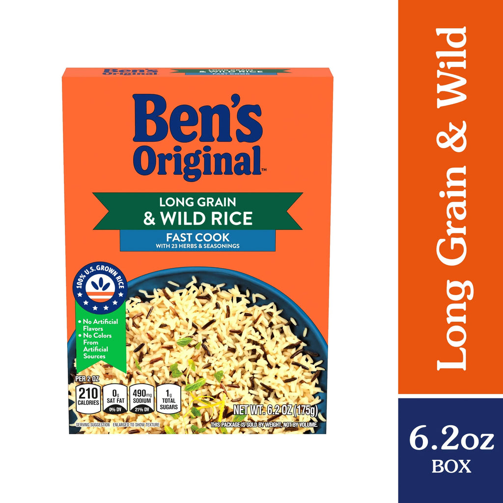 Long Grain Rice And Wild Rice, 6.2 Oz Box (Pack Of 12) S3840