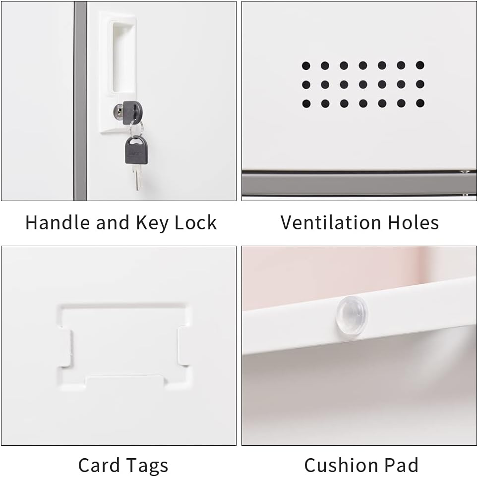 6 Door Steel Storage Locker Cabinet with Lock A666