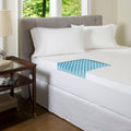 4-Inch Textured Gel Memory Foam Mattress Topper, Blue P432493