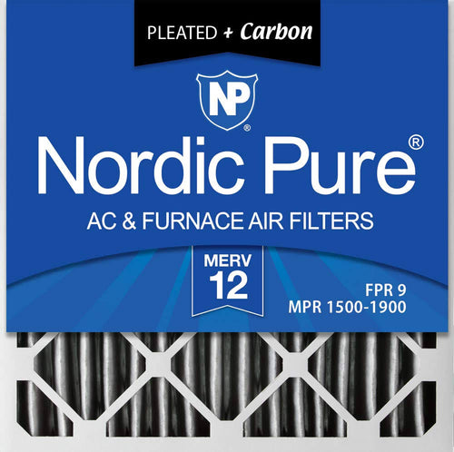 20x20x4 MERV 12 Pleated Carbon Air Filters 2 Pack Z999360