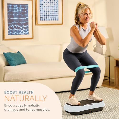 Mini Vibration Plate Exercise Machine with 2 Loop Bands & 4 Resistance Bands I347