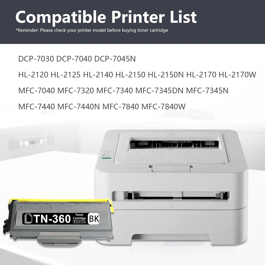 3 Pack Black Toner Cartridge for Brother Printer R770136