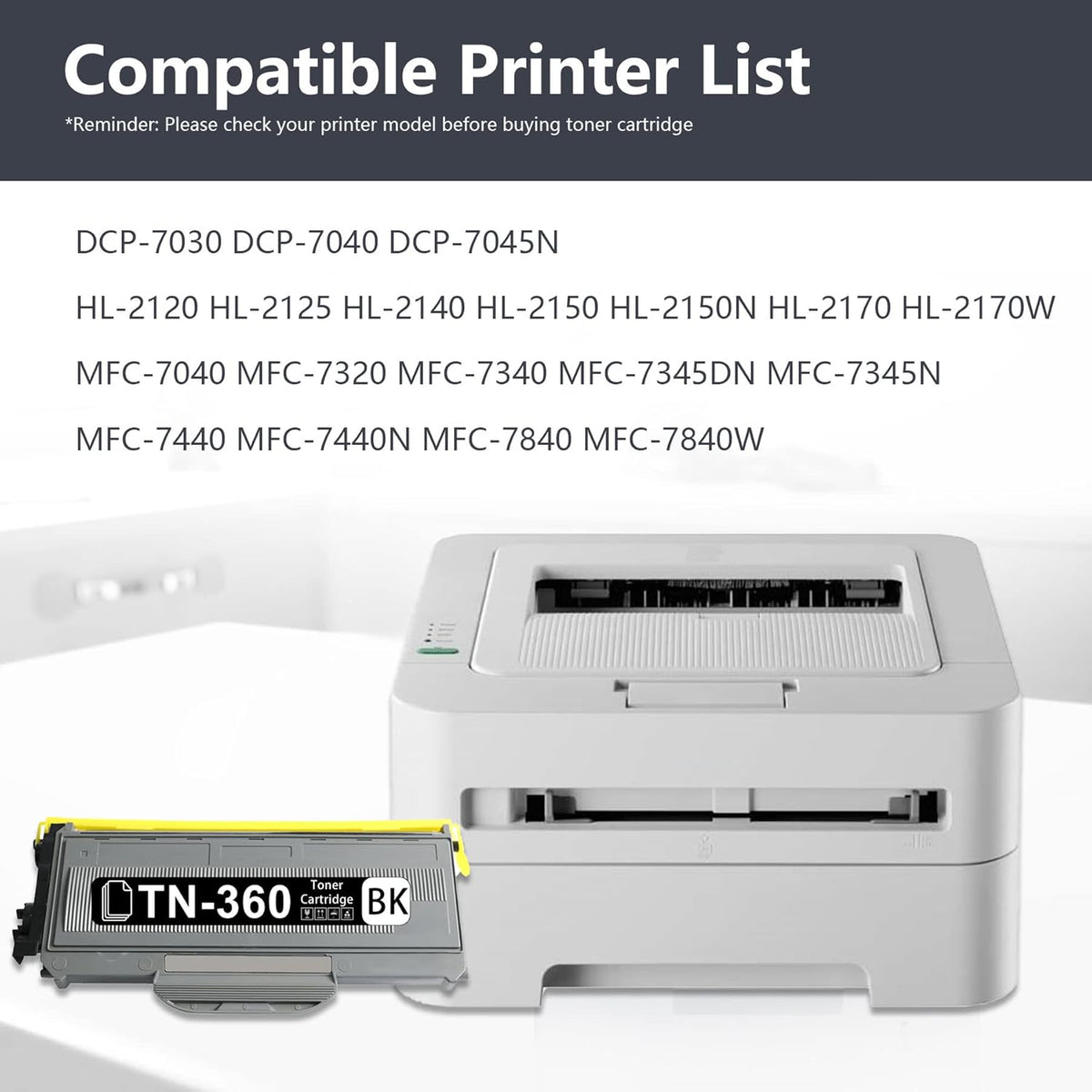 3 Pack Black Toner Cartridge for Brother Printer R770136