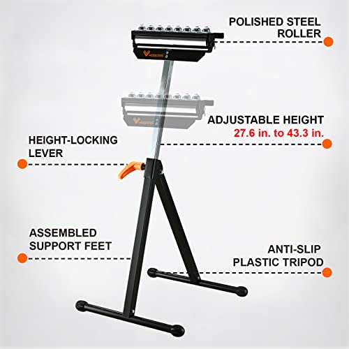 Roller Support Stand 132 Lbs Load Capacity Twin Pack P495