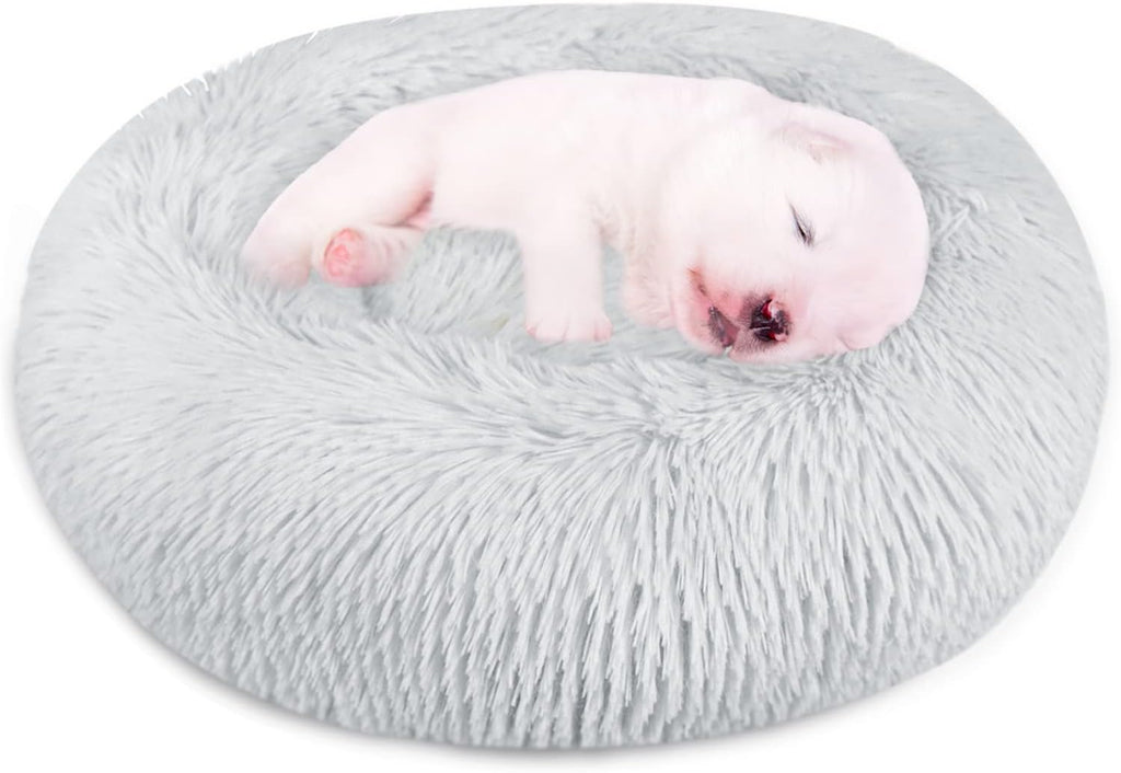 Beige Machine Washable Donut Pet Bed N475