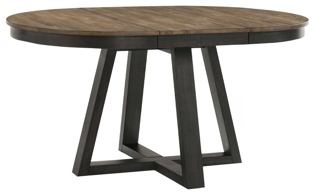 Brushed Brown Pecan Round Dining Table F850