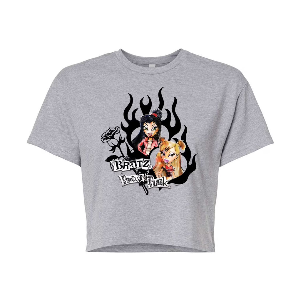 Juniors Cropped Cotton Blend T-Shirt F788
