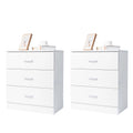 Set of 2 White 3 Drawer Dresser O4817