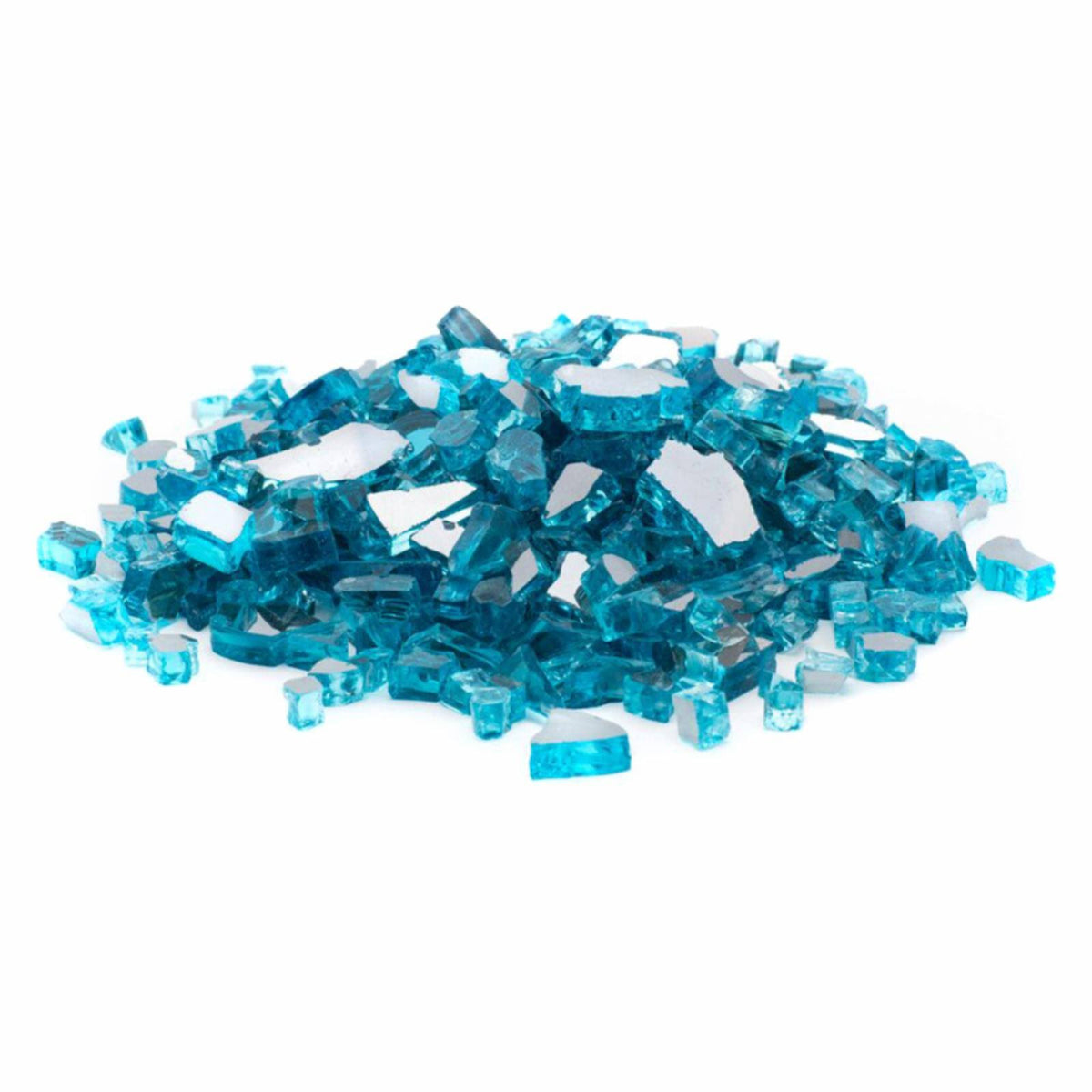 Caribbean Blue 25 lb Reflective Fire Glass N194