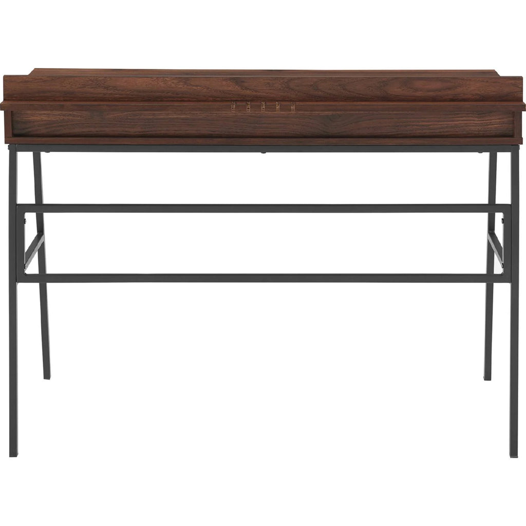 42x22 3-Drawer Angled Front Desk Dark Walnut L42121